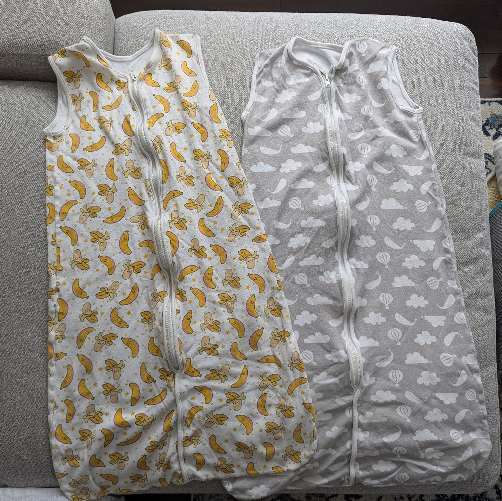 2 adjustable sleep sacks gender neutral